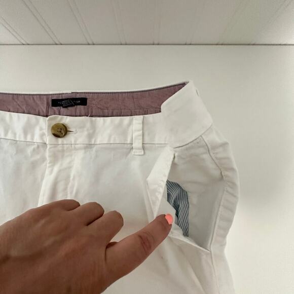 Tommy Hilfiger White Cotton Ankle Slim Fit Chino Trousers (14) - Picture 13 of 13